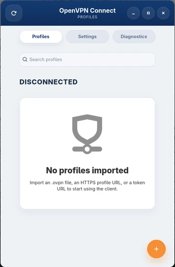OpenVPN 3 Linux Client – Profiles view